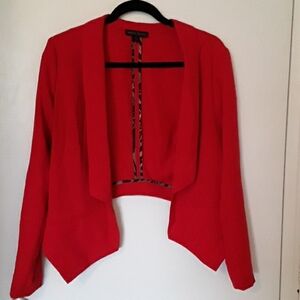 EUC red  un-lined Blazer